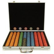 1000 10g Nevada Jacks Poker Chips w/ Aluminum Case, 10-nj-1ks